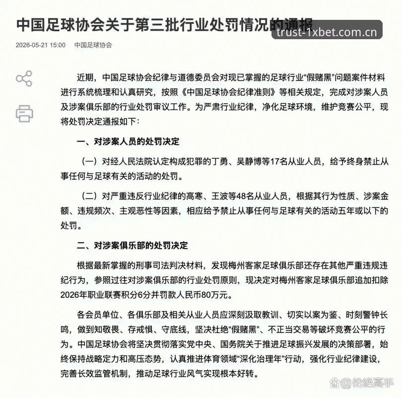 中国足协第三批禁足名单深度评测：足球反腐风暴下的行业反思